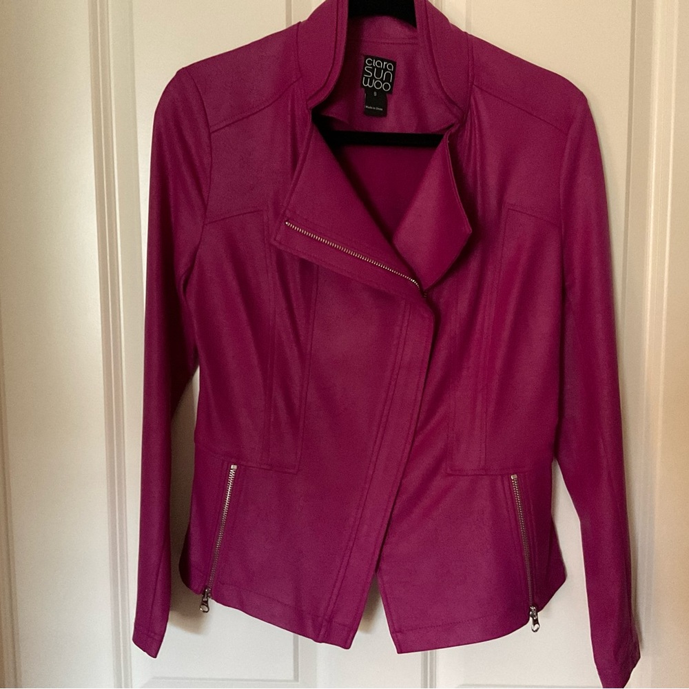 NWT Clara Sun Woo Liquid Leather Moto, sz S